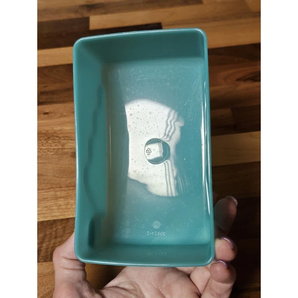 Tupperware Impressions Large Butter Dish 1-Pound #3392A Teal Replacment Lid Only